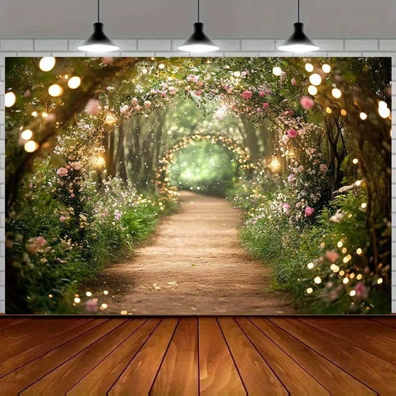 Enchanted Forest Pathway Backdrop Forest Fairy Wonderland Woodland ...