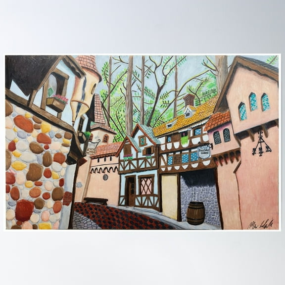 Enchanted Forest Poster Wall Art, Modern Wall Decor, 8x12 UNFRAMED