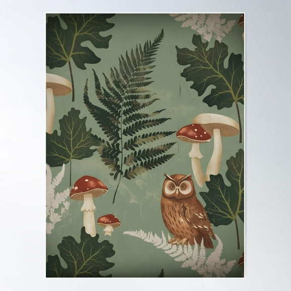 Enchanted Forest Poster Wall Art, Modern Wall Decor For Living Room Bedroom, 8x12 UNFRAMED