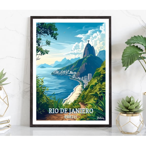 Enchanted Forest Print, Mythical Creek Gothic Art Home Decor #4990, 8x12 UNFRAMED