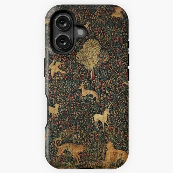 Enchanted Forest Unicorn Tapestry Case iPhone 17 16 15 14 13 12 11 Pro Max