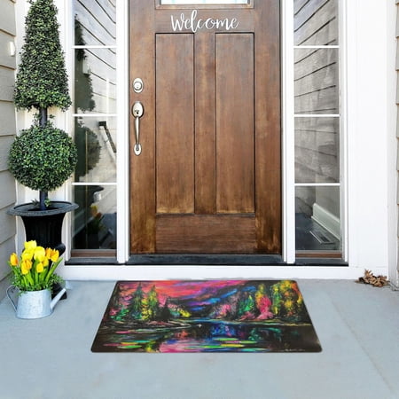 Enchanted Forest Versatile Absorbent Door Mat, Non-Slip, Easy to Clean 32''x20''