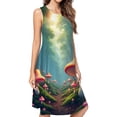 thumbnail image 1 of Enchanted Forest With Mushrooms Dress Elegant Party Dresses Evening Dresses Women Dress Sleeveless Dress Ladies Dresses, 1 of 4
