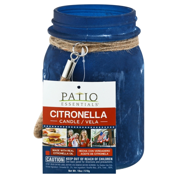 Enchanted Garden Citronella Candle Glass Jar (Colors Vary)