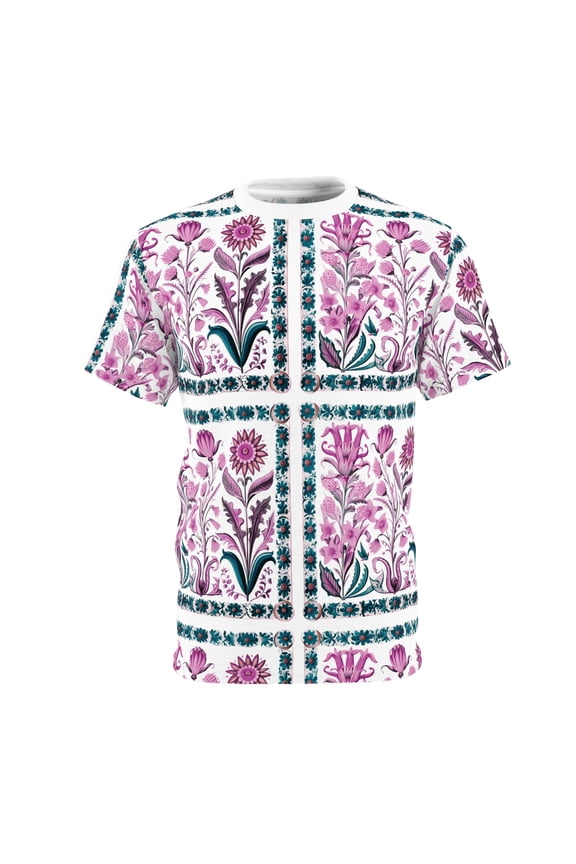 Enchanted Garden: Floral T-Shirt  Unisex Cut & Sew Tee
