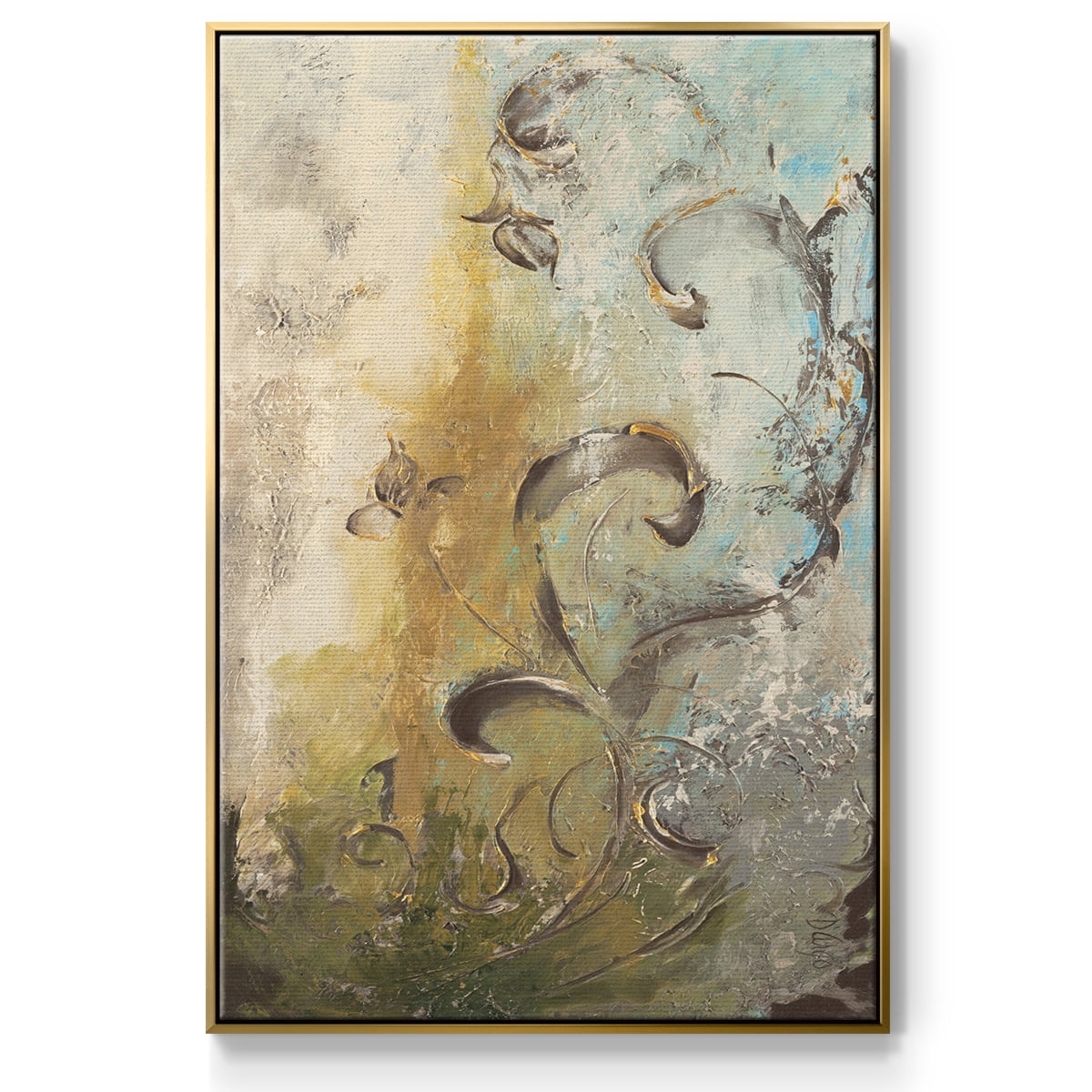 Enchanted Garden I Framed Premium Gallery Wrapped Canvas - Ready to Hang - 17 x 25 - Gold Floating Frame