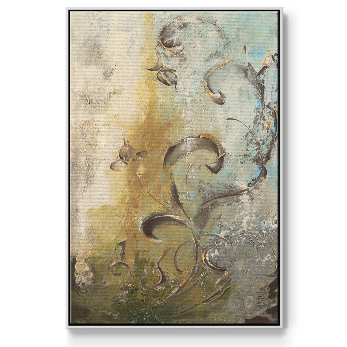 Enchanted Garden I Framed Premium Gallery Wrapped Canvas - Ready to Hang - 25 x 37 - White Floating Frame