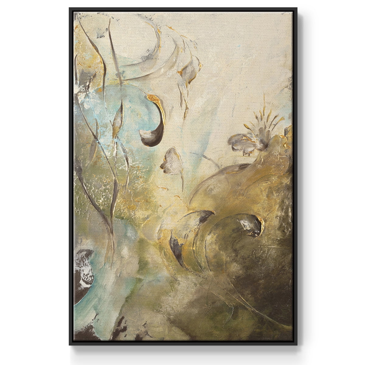 Enchanted Garden II Framed Premium Gallery Wrapped Canvas - Ready to Hang - 25 x 37 - Black Floating Frame