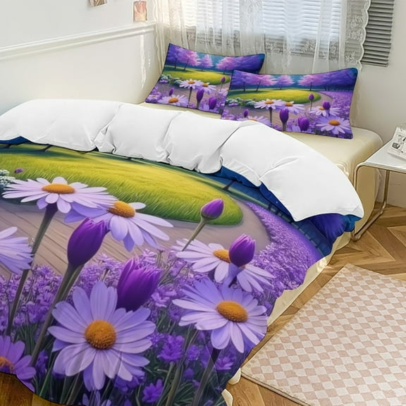 Enchanted Garden at Night Bedding Set Couple Bedclothes Pillowcase Customized Home Textiles Bed Set for Bedroom Decoration