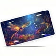 thumbnail image 1 of Enchanted Glowing Dragonfly Funny Personalized License Plate Rust-proof Stainless Steel Metal License Plate Suitable For Men And Women 12.2" x 6.2", 1 of 7