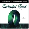 thumbnail image 1 of Enchanted Green Forest Step Edge Breathable Silicone Ring for Men 9mm Bandwidth, 1 of 2