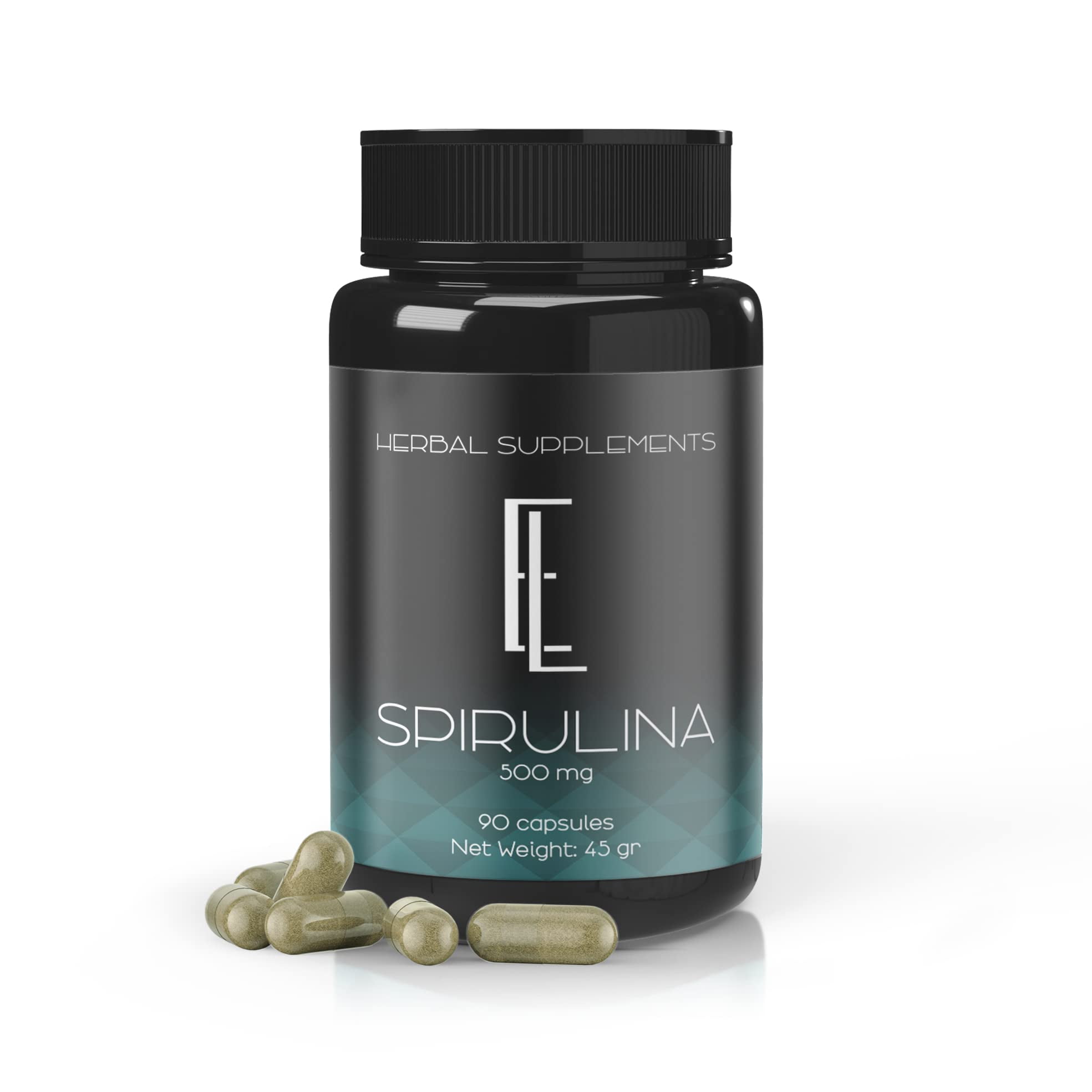 Enchanted Living HighPotency Spirulina Capsules 90 x 500 mg, Plant