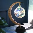 thumbnail image 1 of Enchanted Lunar Lamp, LED Decorative Light Star Moon Night Light, Magical Handmade Wrought Iron Night Light Table Lamp, Halloween Christmas for Home Decorations, 1 of 3