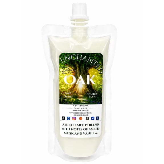 Enchanted Oak Squeezable Wax Melt by Selected Scent (8ounces)