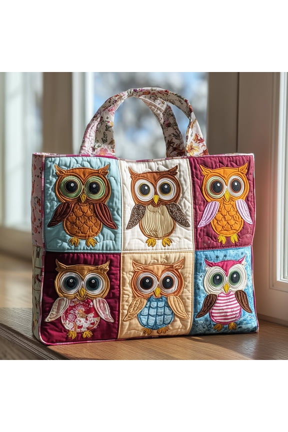 Enchanted Owl Quilted Tote Ba