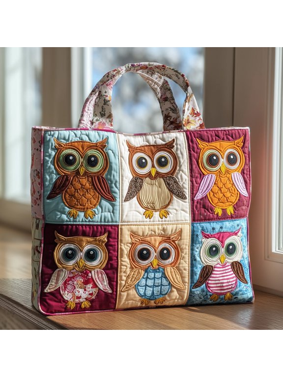 Enchanted Owl Quilted Tote Ba