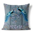thumbnail image 1 of Enchanted Peacock Throw Pillow with Removable Cover in Blue 16x16, 1 of 4