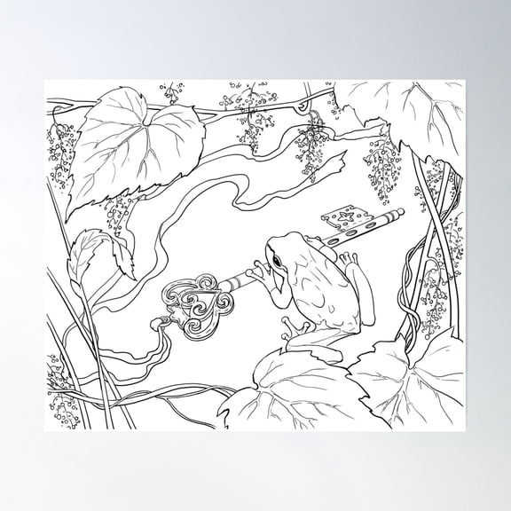 Enchanted Prince. This Drawing Is Also In Color In My Store Poster Wall Art, Modern Wall Decor, 24x36 UNFRAMED
