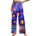 thumbnail image 1 of Enchanted Purple Castle Night Scene-1 Pajama Pants Breathable with Pockets Pajamas For Lady Vintage Sleeping Pants Bedroom Homewear, 1 of 6