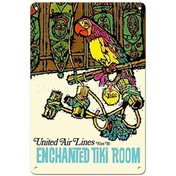 Enchanted Tiki Room Metal Tin Signs 8x12 Inch Wall Decor Kitchen