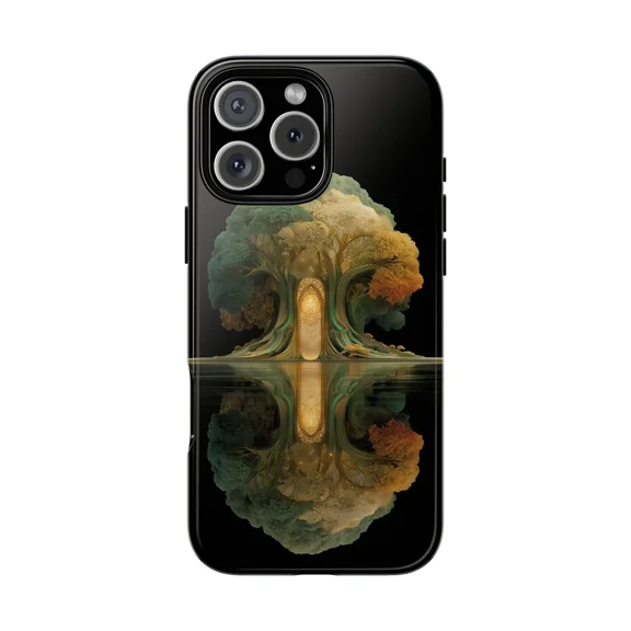 Enchanted Tree Golden Light Magical Forest Case for iPhone 17 16 15 14 13 12 11 Pro Max