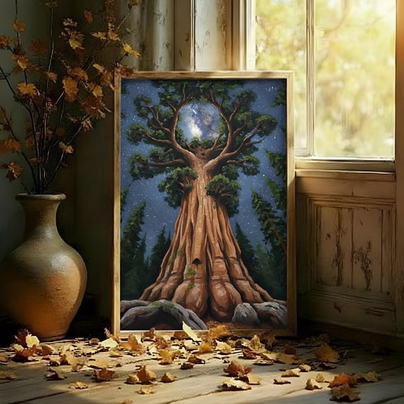 Enchanted Tree Print Mystical Forest Wall Art Nature Or Un Home Decor Office Wall Art