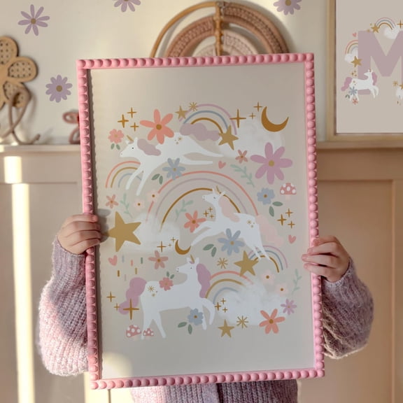 Enchanted Unicorn Magic Print, Unframed Paper Poster 8x10in