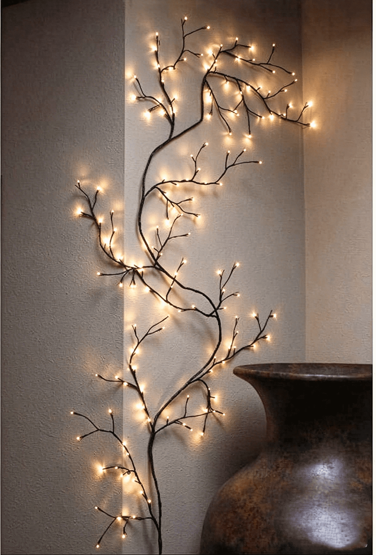 Enchanted Willow Vine Lights, Christmas Swags Decorations Indoor Room Decor, 12 Branches 72 LEDs USB Lighted Willow Vine Lights for Walls Bedroom Home Decor(1 pc)