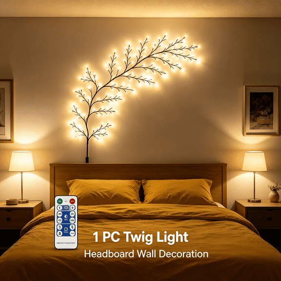 Enchanted Willow Vine Lights with Remote, Christmas Swags Decorations Indoor Room Decor, 4.9ft 144 LEDs Lighted Willow Vine Lights for Walls Bedroom Home Decor