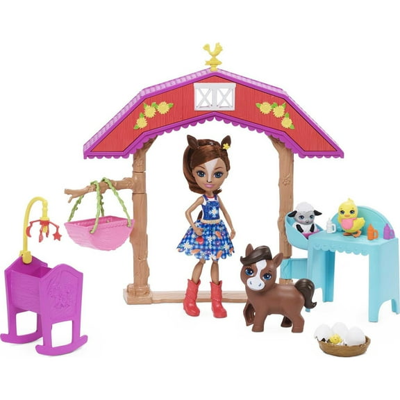 Enchantimals Barnyard Nursery Playset With Haydie Horse Doll & Trotter
