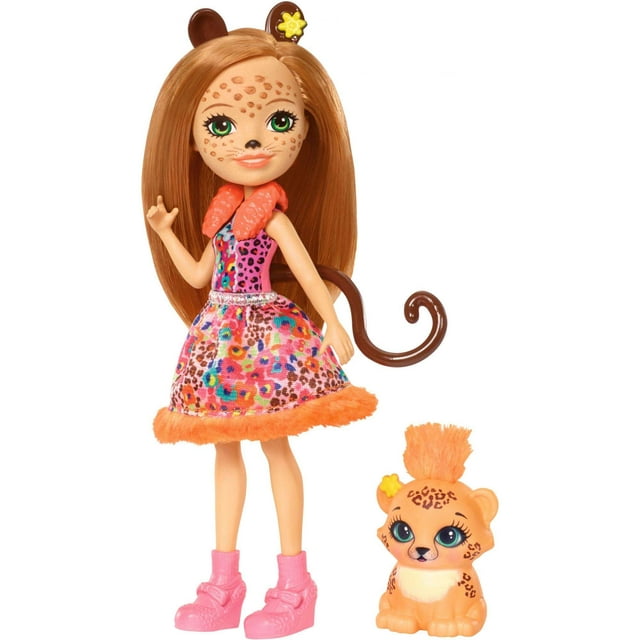 Enchantimals Cherish Cheetah Doll & Quick-Quick Cheetah Friend Figures