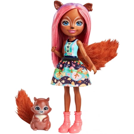 Enchantimals Sancha Squirrel Doll & Stumper Squirrel Friend Figure Set