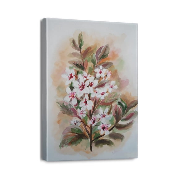 Enchanting 12X16inch Botanical Wall Art Floral Canvas Prints for Bedroom, Bathroom, Living Room - Adorable Wall Pictures for Kids Room, Girls Room Decor