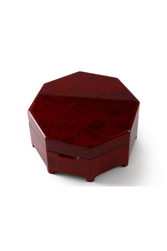 Enchanting 30 Note Octagonal Zen Inspired Musical Jewelry Box - Beauty and the Beast