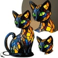 thumbnail image 1 of Glowing Night Light Desk Ornament Cat Theme LED Table Lamp with USB Ports Dyed Resin Bedside Light for Home Décor Adorable Pet- Tabletop Night Light, 1 of 7
