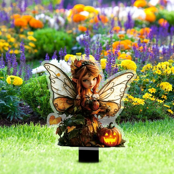 Enchanting Fairy Garden Decor with Glowing Wings & Butterflies - Rustic Plastic Bonsai Ornament for Easter & Outdoor Spaces, Fairy Garden Accessories