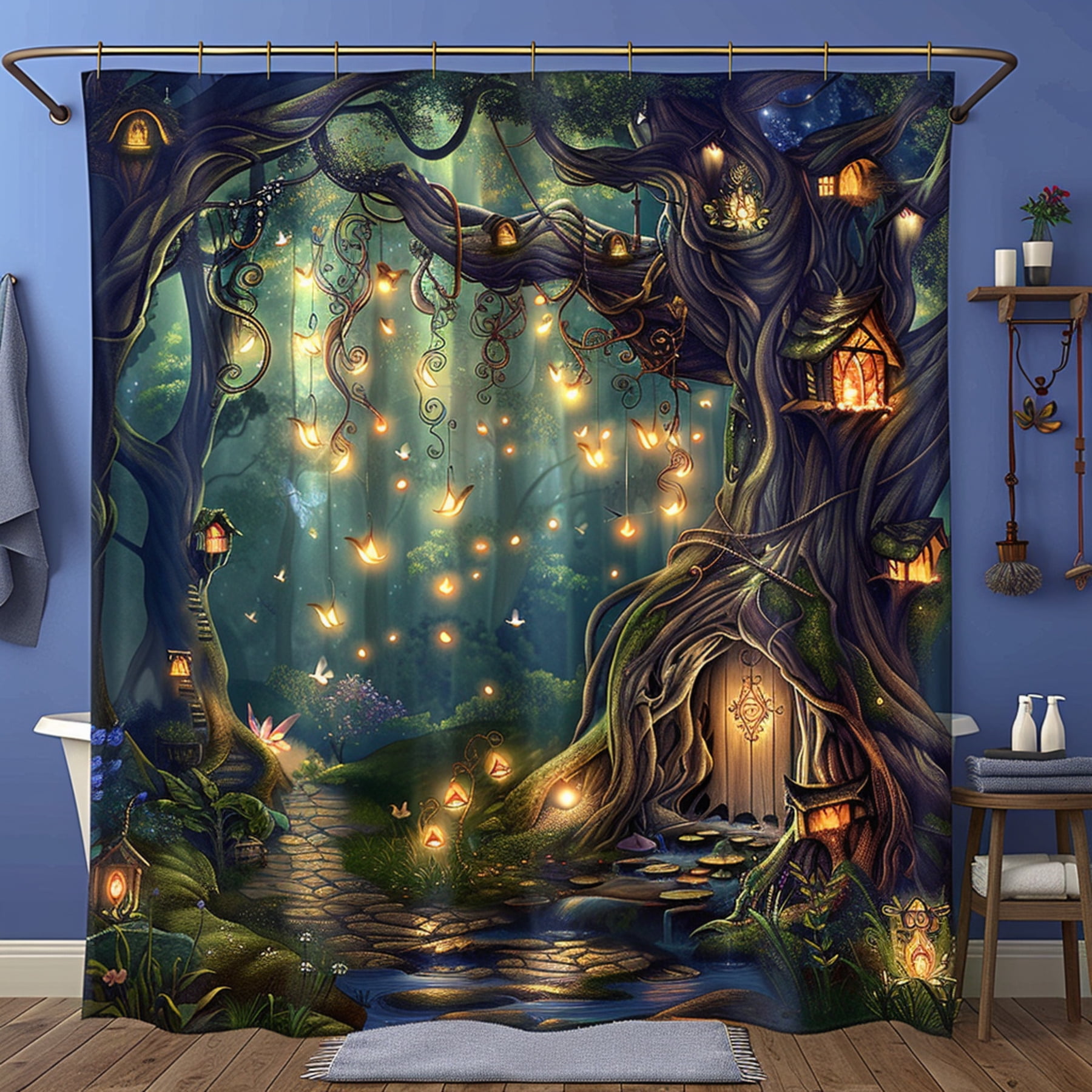 Enchanting Forest Fairy Shower Curtain Bring Magic to Your Bathroom ...