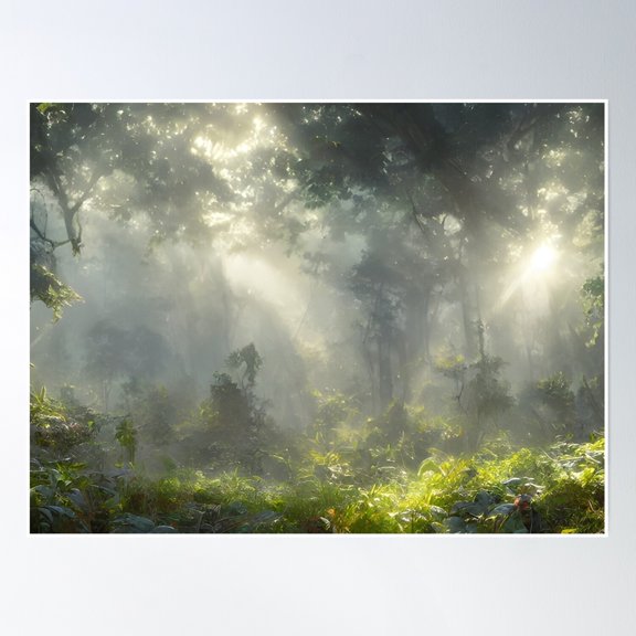 Enchanting Forest Poster Wall Art, Modern Wall Decor, 8x12 UNFRAMED