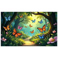 thumbnail image 1 of Enchanting Forest Themed Backdrop Banner with Butterflies Flowers, Party Decorations, Photography Props, for Outdoor Gatherings, Garden Parties, and Spring Celebrations, 1 of 7