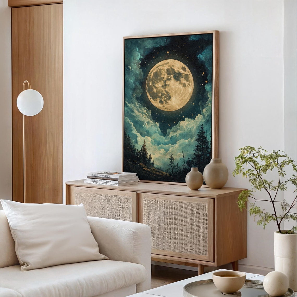 Enchanting Full Moon – Glowing Lunar Night Scene, Starry Sky & Dreamy ...