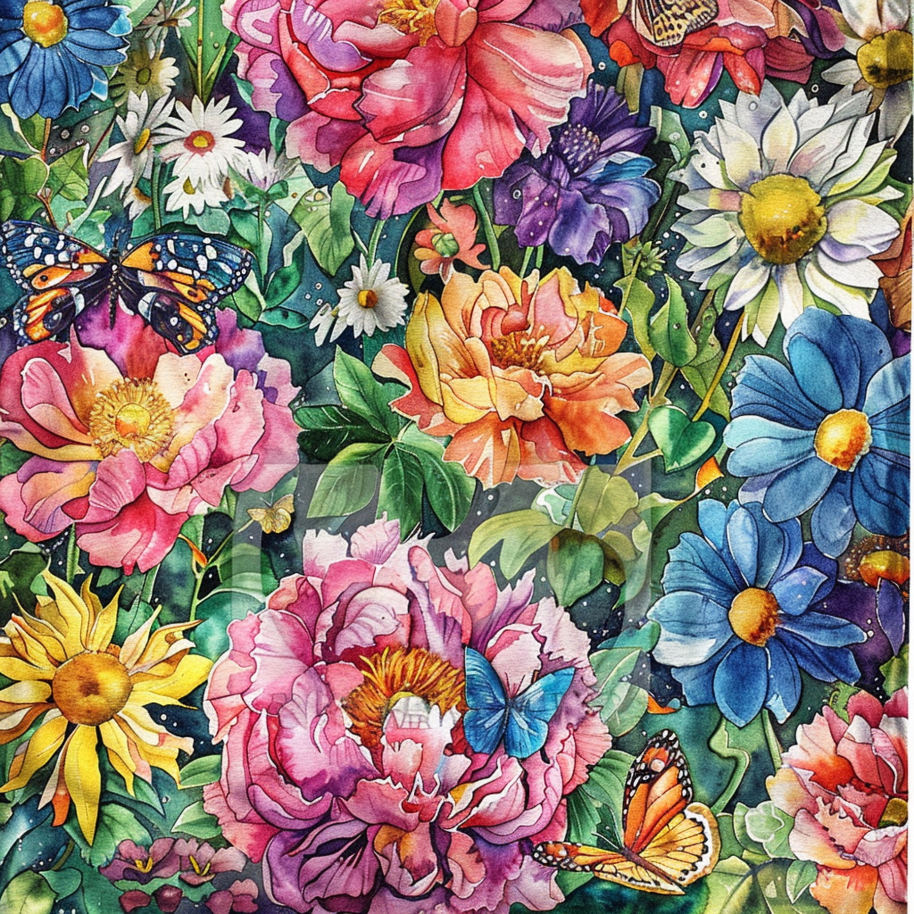 Enchanting Garden Oasis Shower Curtain Vibrant Watercolor Flowers Enchanting Garden Oasis Shower Curtain Vibrant Watercolor Flowers