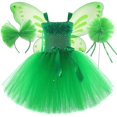 thumbnail image 1 of Enchanting Girls Fairy With Magical Wand And Floral Design For Whimsical Themed Birthday Party Celebration And Dress Up Play Toddler Baby Girls Shiny Butterfly Tutu Dress, 1 of 7