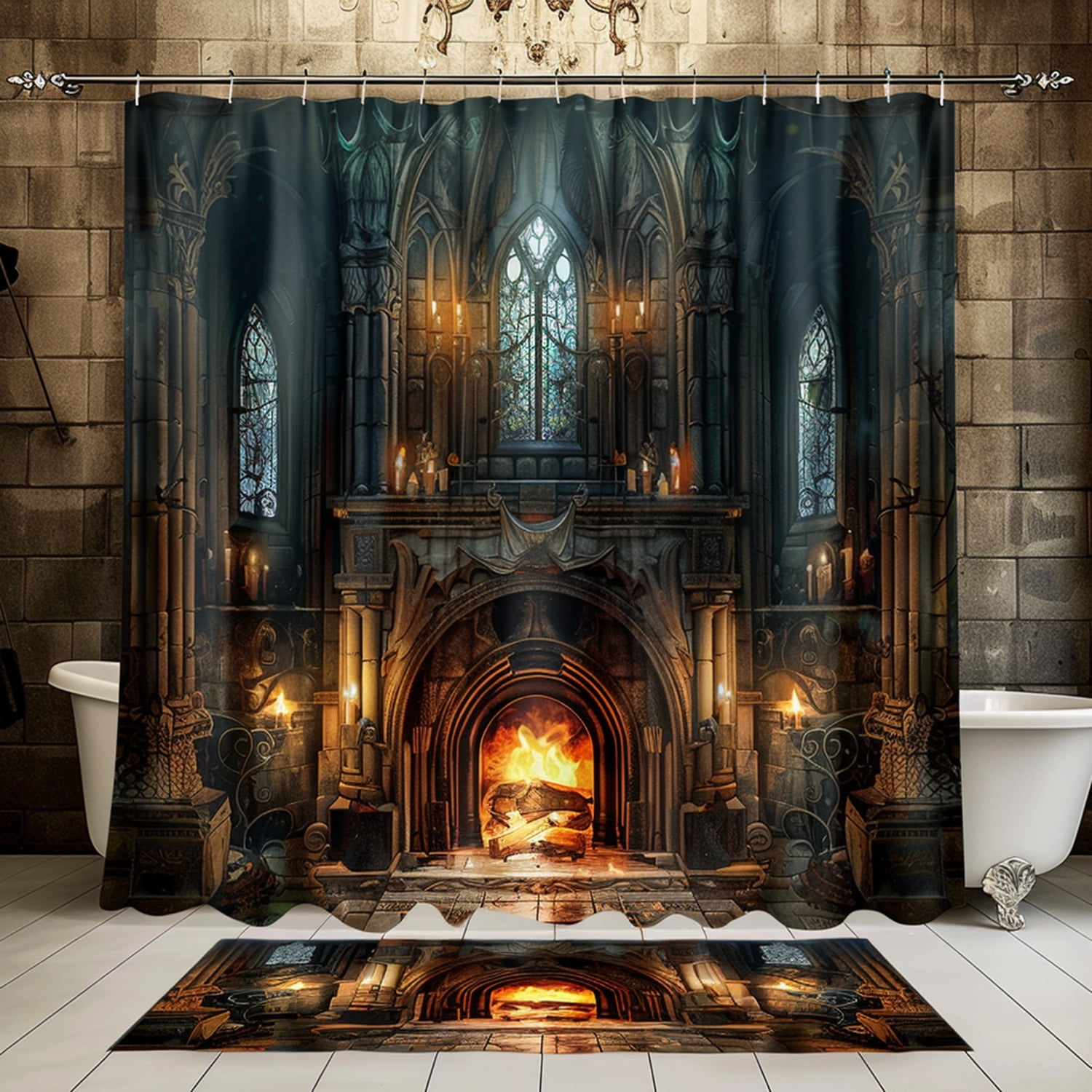 Enchanting Gothic Mansion Bathroom Shower Curtain Transform Your Space