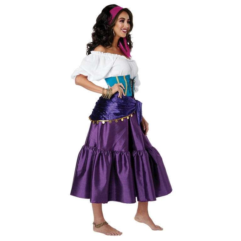  AGLAYOUPIN Adult Esmeralda Costume for Women Purple Dress  Outfit Custom made with tambourine Full Set Halloween : Clothing, Shoes &  Jewelry