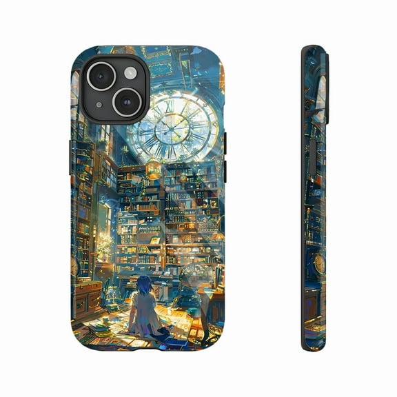Enchanting Library-Themed Phone Case for Book Lovers & Retro Enthusiasts - Durable Shockproof Design with Unique Bookish Print, Perfect Gift for Holiday & Daily Use, Compatible with iPhone 11/12/13/1