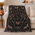 thumbnail image 1 of Enchanting Lunar Moth Celestial Garden, Festive autumn celebration Scene, Warm Flannel Blanket for Living Room and Family Room, Art Lovers autumn celebration Gift, Festive Home Decor, 1 of 9
