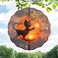 thumbnail image 1 of Enchanting Metal Hanging Wind Spinners & Chimes - Artistic Concentric Circle Design for Yard & Garden Decor Magical Sunset Vibes, 1 of 6