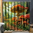 Enchanting Mushroom Forest Shower Curtain NatureInspired Bathroom Decor