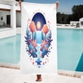 thumbnail image 1 of Enchanting Nighttime Waterfall Pattern Beach Towel - Vibrant Trees Moonlit Sky Whimsical Fox Creatures - Perfect for Pool & Travel, 1 of 6