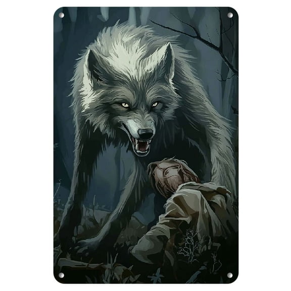 Enchanting Retro Style Metal Wall Art -8X12 Inch Mixed Color Iron Logo Poster, Fable Themed Home And Room Decoration Painting